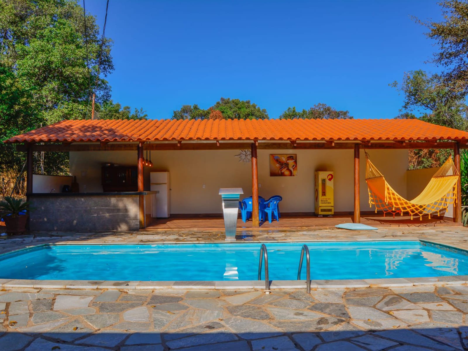 piscina aquecida e area para rede estancia hp pirenopolis-go